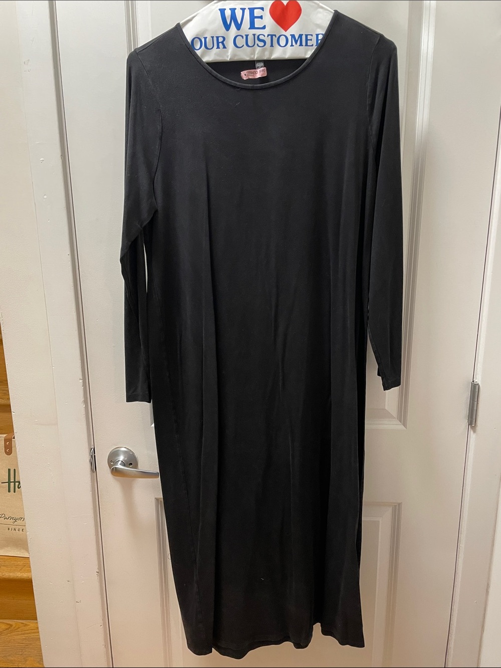 Eileen Fisher Black Long-Sleeve Maxi Dress
